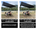 sides walls comparison for a 10 x 10 slope canopy sacramento canopy
