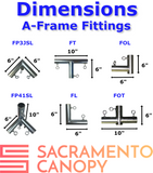 3/4" A-Frame Canopy Fittings Kits