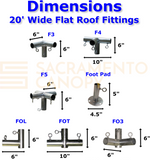 1" Flat Roof Canopy Fittings Kits