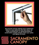 3/4" Low Peak with Center Legs Canopy Fittings Kits