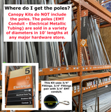 3/4" A-Frame Canopy Fittings Kits