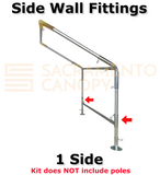 1-1/2" Wall Mounted High Slope Awning Canopy Fittings Kits