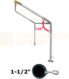 1-1/2" Wall Mounted High Slope Awning Canopy Fittings Kits