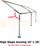 1-1/2" Wall Mounted High Slope Awning Canopy Fittings Kits