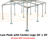 1" Low Peak with Center Legs Canopy Fittings Kits
