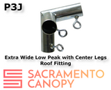 1"Extra Wide Low Peak with Center Legs Canopy Fittings Kits
