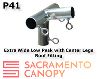 1"Extra Wide Low Peak with Center Legs Canopy Fittings Kits