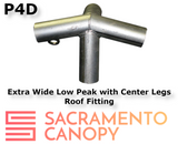 1"Extra Wide Low Peak with Center Legs Canopy Fittings Kits