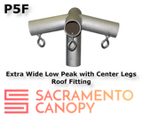 1"Extra Wide Low Peak with Center Legs Canopy Fittings Kits