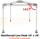 1" Reinforced Low Peak Canopy