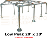 20 x 30 low peak metal DIY canopy carport frame parts fittings EMT conduit Sacramento canopy 1.5" inch emt conduit fittings