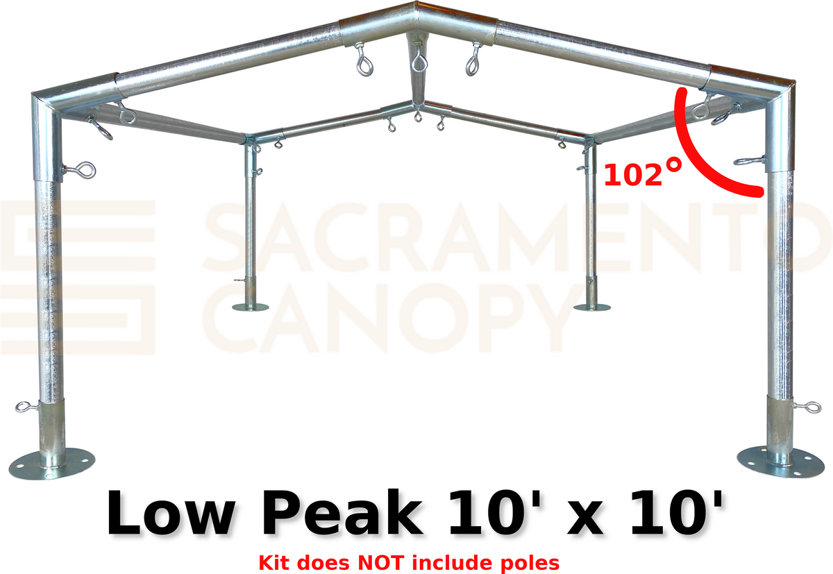 tent fittings 1-1/2" Low Peak Canopy Fittings Kits – Sacramento Canopy