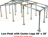 1"Extra Wide Low Peak with Center Legs Canopy Fittings Kits