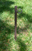 18" Canopy Rebar Stake Rod w/Loop Tie Down Ground Anchor