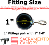 1" Low Peak Canopy Fittings Kits