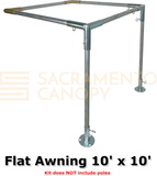 1-1/2" Wall Mounted Flat Awning Canopy Fittings Kits