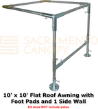 1" Wall Mounted Flat Awning Canopy Fittings Kits