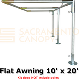 1-1/2" Wall Mounted Flat Awning Canopy Fittings Kits