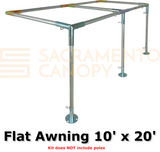 1" Wall Mounted Flat Awning Canopy Fittings Kits