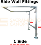 1" Wall Mounted Flat Awning Canopy Fittings Kits