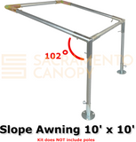 wall mounted slope awning metal diy canopy carport frame parts for emt conduit fittings sacramento canopy 10 x 10 slope wall mounted canopy carport awning