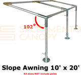 3/4" Wall Mounted Low Slope Awning Canopy Fittings Kits