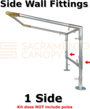 1" Wall Mounted Low Slope Awning Canopy Fittings Kits