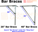 1-1/2" Wall Mounted Flat Awning Canopy Fittings Kits