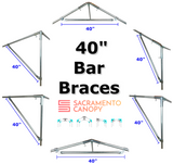 40" inch bar brace for canopy carport frames sacramento canopy