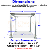 1-1/2" Flat Roof Canopy Fittings Kits