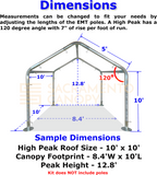 1-1/2" High Peak Canopy Fittings Kits