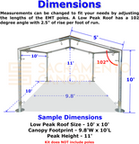 1" Low Peak Canopy Fittings Kits