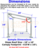 3/4" Low Slope Canopy Fittings Kits
