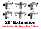 20' Wide Low Peak with Center Leg Extension Kits