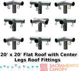 1-1/2" Flat Roof Canopy Fittings Kits