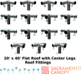 1" Flat Roof Canopy Fittings Kits