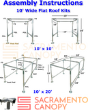 1-1/2" Flat Roof Canopy Fittings Kits