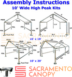 1-1/2" High Peak Canopy Fittings Kits