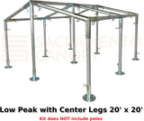 3/4" Low Peak with Center Legs Canopy Fittings Kits