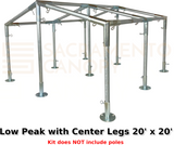 1" Low Peak with Center Legs Canopy Fittings Kits