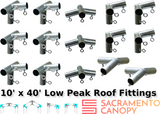 3/4" Low Peak Canopy Fittings Kits