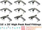 1-1/2" High Peak Canopy Fittings Kits