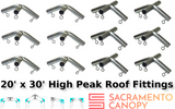 1-1/2" High Peak Canopy Fittings Kits