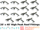 1-1/2" High Peak Canopy Fittings Kits