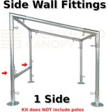 side wall fittings 1 side slope canopy parts fittings DIY carport EMT conduit frame Sacramento canopy 10' x 10' slope for 1" inch emt conduit