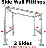 side wall fittings 2 sides slope canopy parts fittings DIY carport EMT conduit frame Sacramento canopy 10' x 10' slope for 1" inch emt conduit