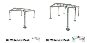 low peak canopy fittings kit DIY canopy parts kits canopy pipe kits EMT conduit connector parts kits DIY shade structure burning man shelter DIY carport DIY greenhouse cheap carport cheap greenhouse 10' wide 20' wide 3/4