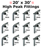 1-1/2" High Peak Canopy Fittings Kits