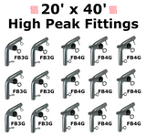 1-1/2" High Peak Canopy Fittings Kits