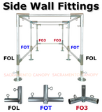 1-3/8" Flat Roof Canopy Fittings Kits